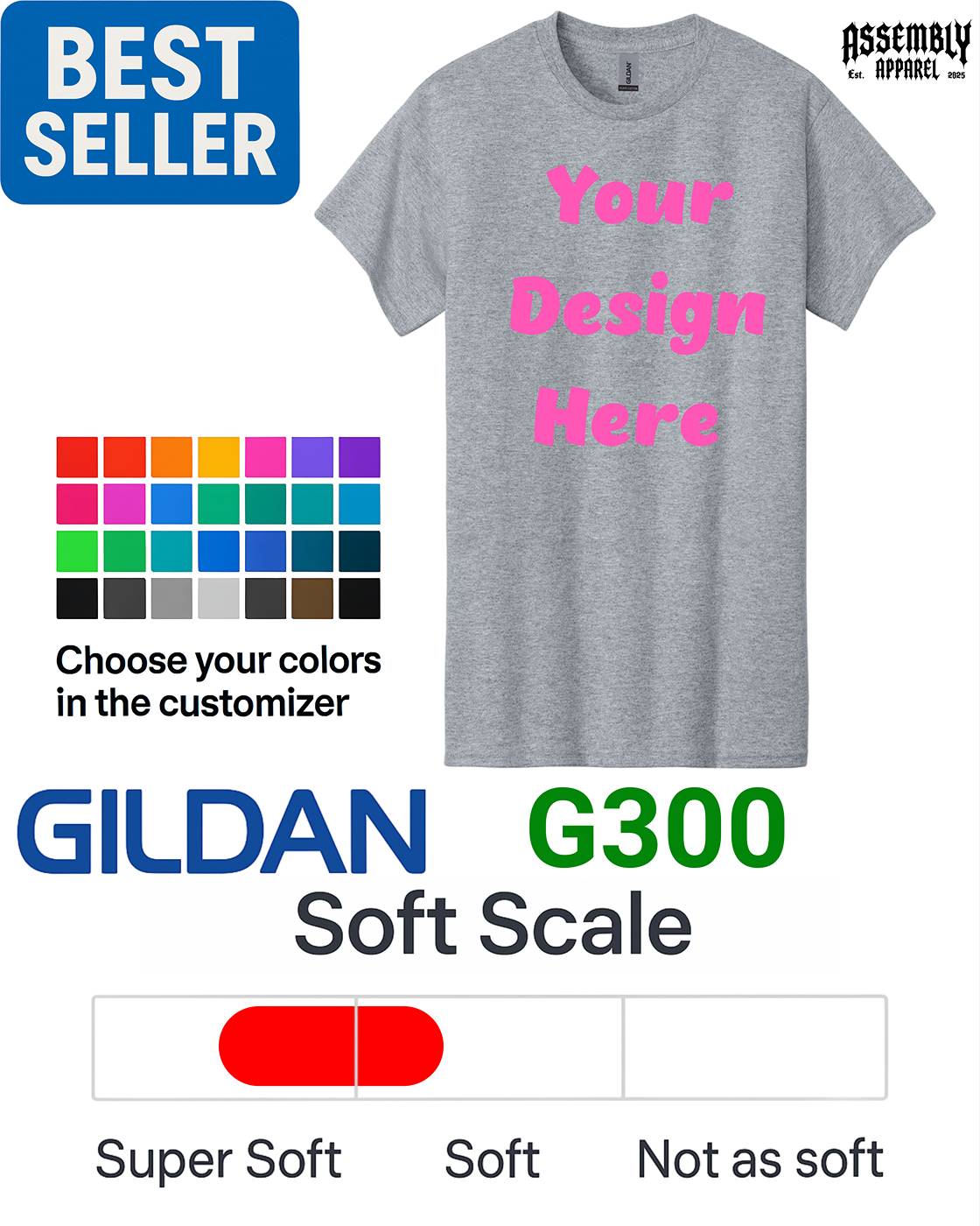 Gildan G300 Light Cotton T-Shirt