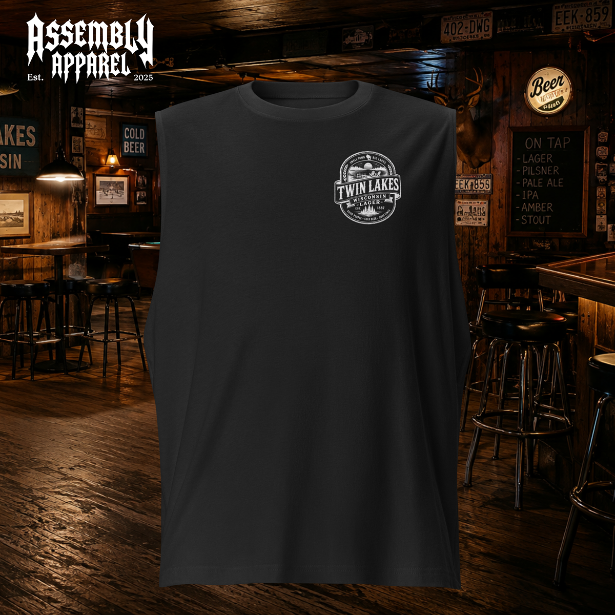 Twin Lakes Wisconsin Lager Muscle Tank