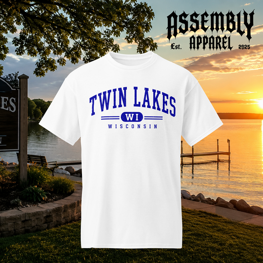 Twin Lakes WI Classic White Tee